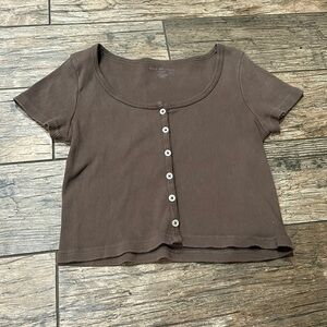 Brandy Melville Brown Top with buttons